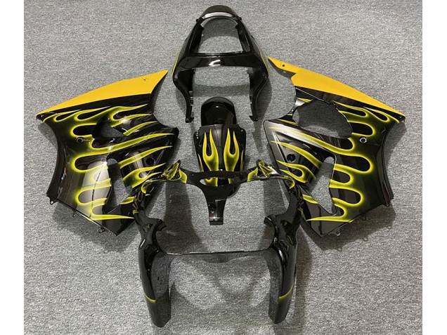 00-02 Negro Brillante & Amarillo Llama ZX6R Carenados Moto