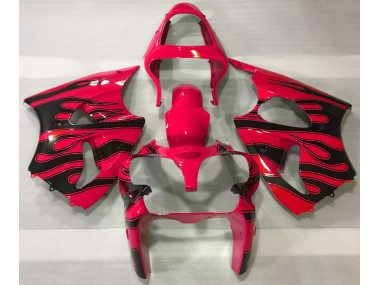 00-02 Rojo & Negro Llama ZX6R Carenados Moto
