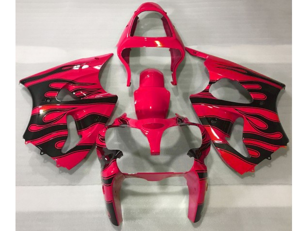 00-02 Rojo & Negro Llama ZX6R Carenados Moto 00-02 Rojo & Negro Llama ZX6R Carenados Moto