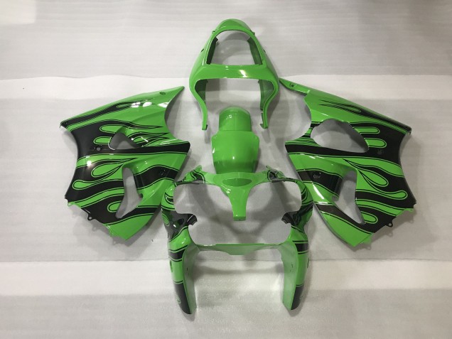 00-02 Verde & Negro Llama ZX6R Carenados Moto 00-02 Verde & Negro Llama ZX6R Carenados Moto