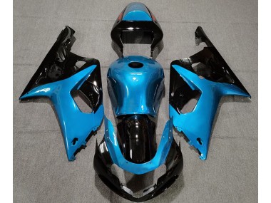 01-03 Azul Claro Brillante & Negro GSXR 600-750 Carenados Moto