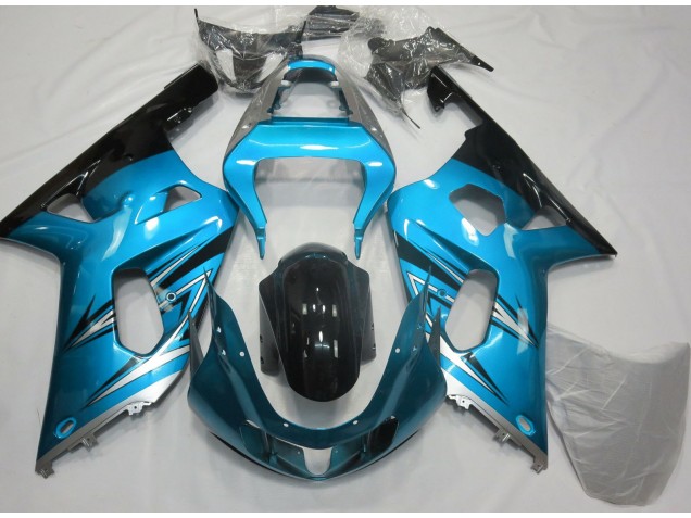 01-03 Azul Claro & Plateado GSXR 600-750 Carenados Moto 01-03 Azul Claro & Plateado GSXR 600-750 Carenados Moto