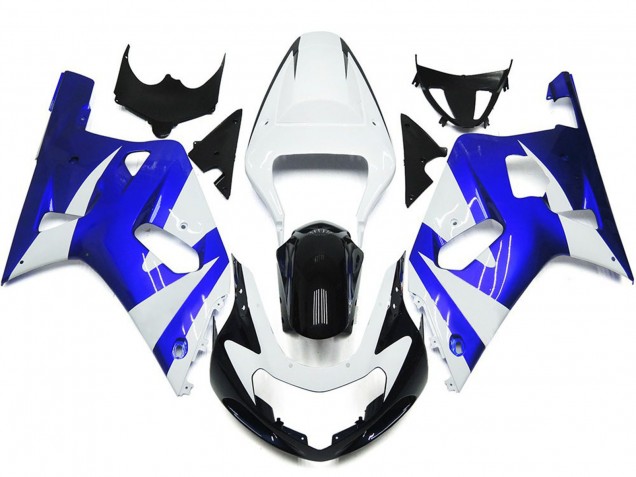 01-03 Estilo Vibrante Azul & Blanco OEM GSXR 600-750 Carenados Moto 01-03 Estilo Vibrante Azul & Blanco OEM GSXR 600-750 Carenados Moto
