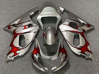 01-03 Plata Brillante & Rojo GSXR 600-750 Carenados Moto