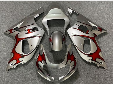 01-03 Plata Brillante & Rojo GSXR 600-750 Carenados Moto