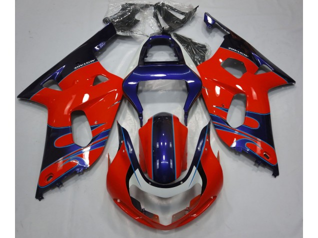 01-03 Rojo Brillante & Azul GSXR 600-750 Carenados Moto 01-03 Rojo Brillante & Azul GSXR 600-750 Carenados Moto