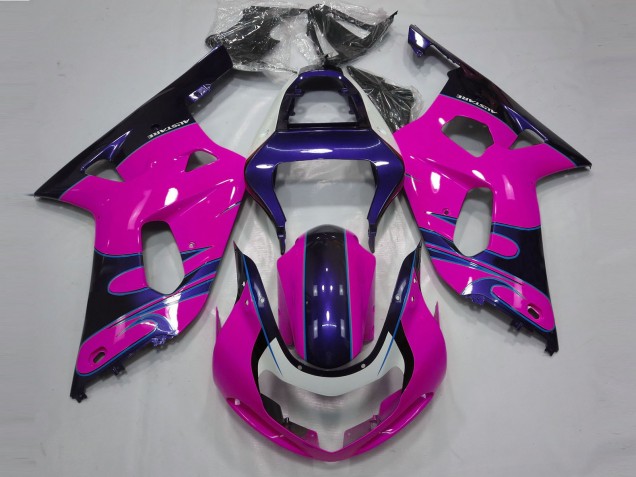 01-03 Rosa Brillante & Azul GSXR 600-750 Carenados Moto 01-03 Rosa Brillante & Azul GSXR 600-750 Carenados Moto