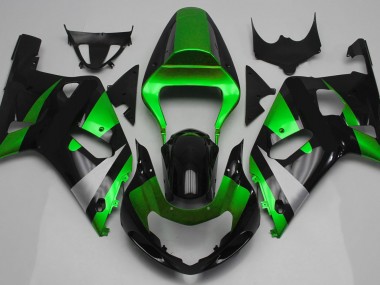 01-03 Verde Brillante & Negro GSXR 600-750 Carenados Moto