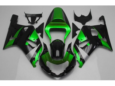 01-03 Verde Brillante & Negro GSXR 600-750 Carenados Moto