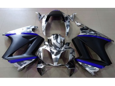 02-12 Gris Camuflaje & Azul VFR800 Carenados Moto