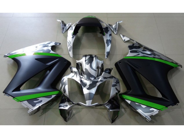02-12 Gris Camuflaje & Verde VFR800 Carenados Moto