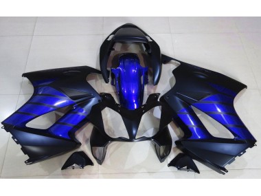 02-12 Negro Mate & Azul VFR800 Carenados Moto