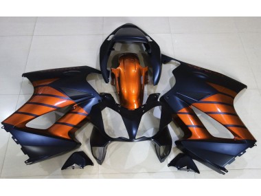 02-12 Negro Mate & Naranja VFR800 Carenados Moto