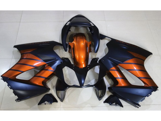 02-12 Negro Mate & Naranja VFR800 Carenados Moto 02-12 Negro Mate & Naranja VFR800 Carenados Moto