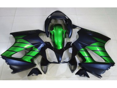 02-12 Negro Mate & Verde VFR800 Carenados Moto