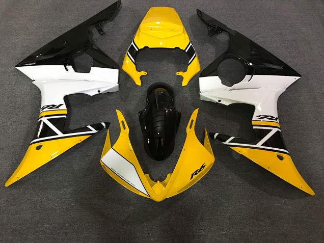 03-04 Amarillo Brillante & Blanco R6 Carenados Moto