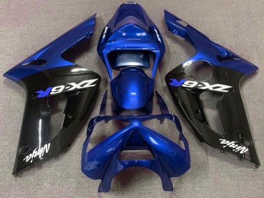 03-04 Azul Brillante & Negro ZX6R Carenados Moto
