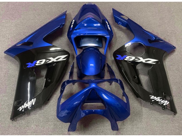 03-04 Azul Brillante & Negro ZX6R Carenados Moto 03-04 Azul Brillante & Negro ZX6R Carenados Moto