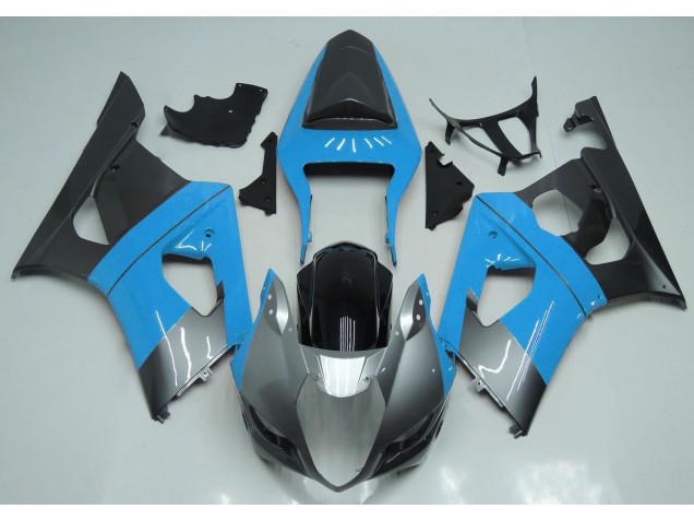 03-04 Azul Claro Plateado & Negro GSXR 1000 Carenados Moto 03-04 Azul Claro Plateado & Negro GSXR 1000 Carenados Moto