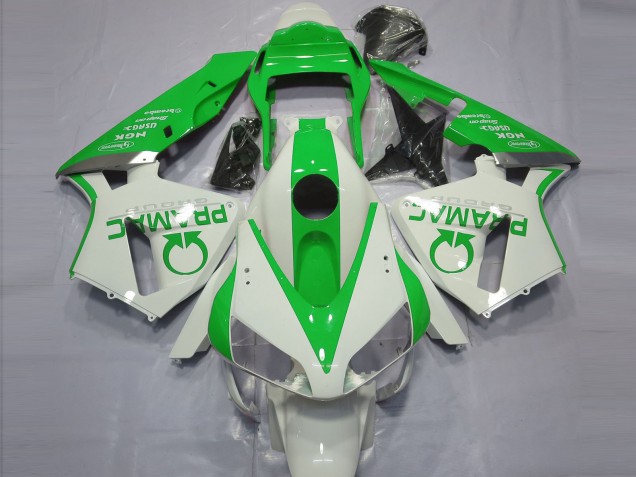 03-04 Blanco Brillante & Verde Pramac CBR600RR Carenados Moto 03-04 Blanco Brillante & Verde Pramac CBR600RR Carenados Moto