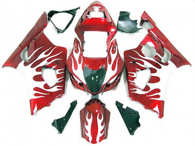 03-04 Blanco & Rojo Llama GSXR 1000 Carenados Moto 03-04 Blanco & Rojo Llama GSXR 1000 Carenados Moto