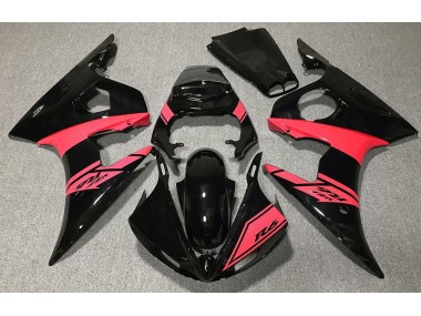 03-04 Negro Brillante & Rojo R6 Carenados Moto