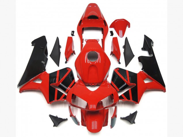 03-04 OEM Estilo Rojo Negro CBR600RR Carenados Moto 03-04 OEM Estilo Rojo Negro CBR600RR Carenados Moto