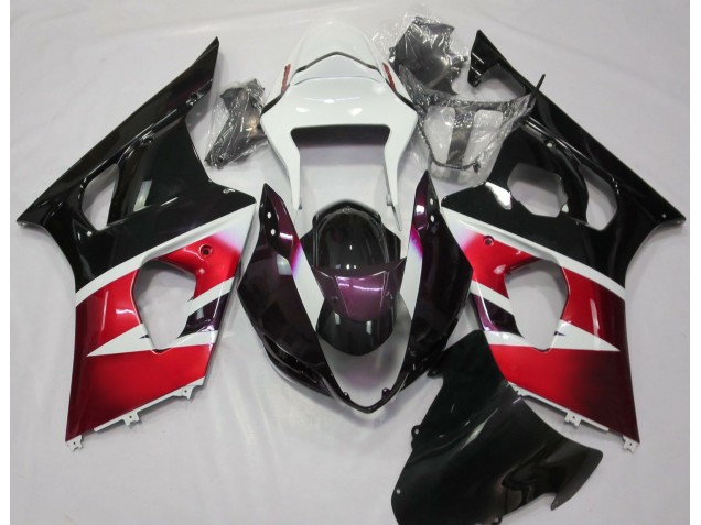 03-04 Rojo Brillante & Blanco GSXR 1000 Carenados Moto 03-04 Rojo Brillante & Blanco GSXR 1000 Carenados Moto