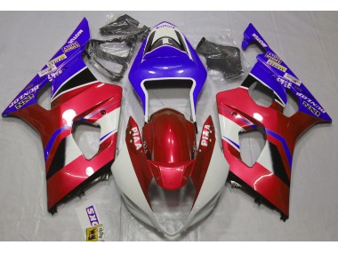 03-04 Rojo Caramelo Brillante & Azul GSXR 1000 Carenados Moto