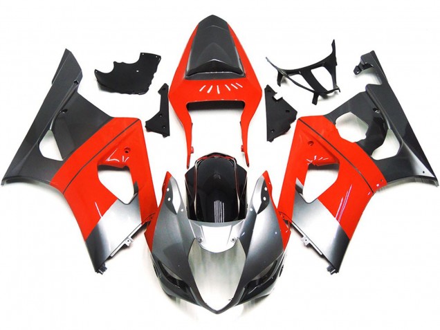 03-04 Rojo Liso & Plateado GSXR 1000 Carenados Moto 03-04 Rojo Liso & Plateado GSXR 1000 Carenados Moto
