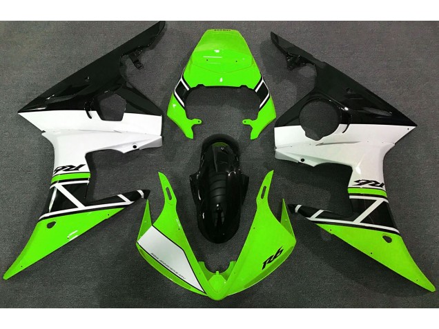 03-04 Verde Blanco & Negro R6 Carenados Moto 03-04 Verde Blanco & Negro R6 Carenados Moto