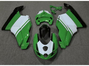 03-04 Verde Brillante & Blanco Ducati 749 999 Carenados Moto