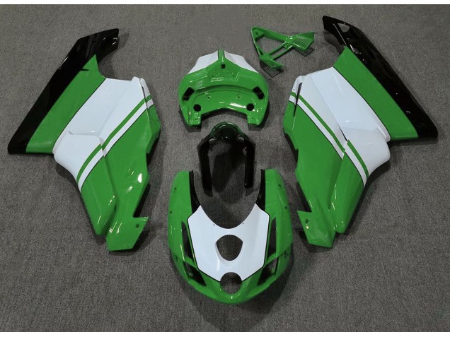 03-04 Verde Brillante & Blanco Ducati 749 999 Carenados Moto 03-04 Verde Brillante & Blanco Ducati 749 999 Carenados Moto