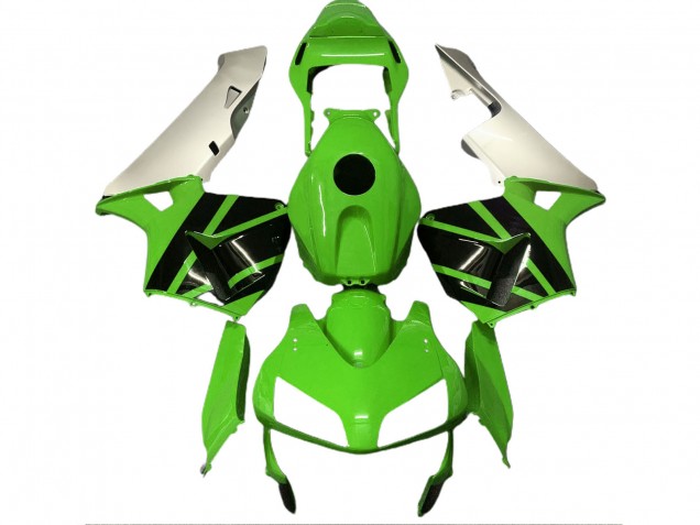 03-04 Verde Brillante & Plateado Mate CBR600RR Carenados Moto 03-04 Verde Brillante & Plateado Mate CBR600RR Carenados Moto
