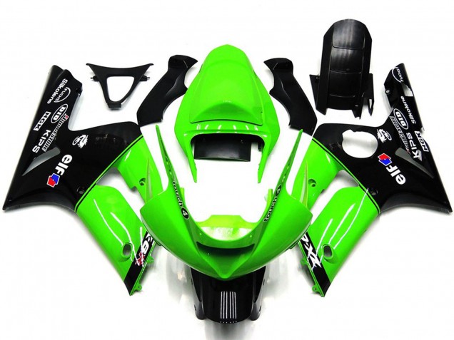 03-04 Verde Claro & Negro Elf ZX6R Carenados Moto 03-04 Verde Claro & Negro Elf ZX6R Carenados Moto