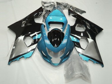04-05 Azul Claro Plateado & Negro GSXR 600-750 Carenados Moto