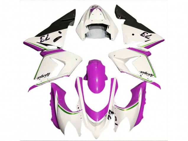 04-05 Blanco Brillante & Rosa ZX10R Carenados Moto 04-05 Blanco Brillante & Rosa ZX10R Carenados Moto