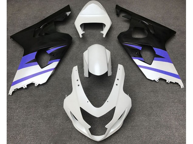 04-05 Blanco Mate & Azul GSXR 600-750 Carenados Moto 04-05 Blanco Mate & Azul GSXR 600-750 Carenados Moto