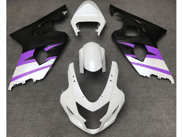 04-05 Blanco Mate & Morado GSXR 600-750 Carenados Moto 04-05 Blanco Mate & Morado GSXR 600-750 Carenados Moto