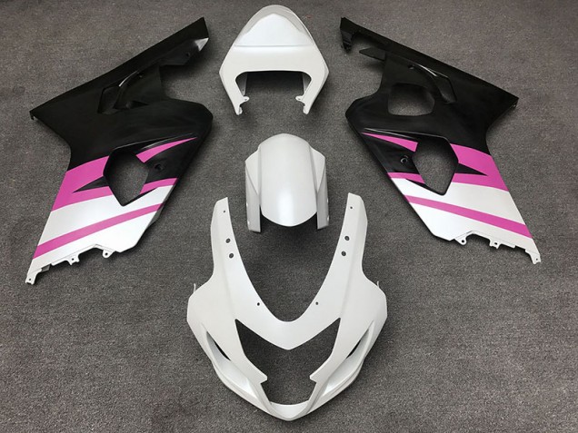 04-05 Blanco Mate & Rosa GSXR 600-750 Carenados Moto 04-05 Blanco Mate & Rosa GSXR 600-750 Carenados Moto