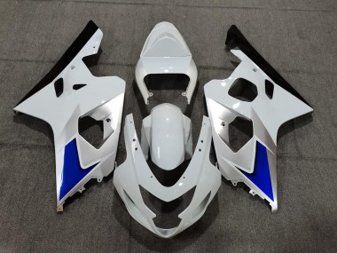 04-05 Estilo Azul Blanco & Plateado GSXR 600-750 Carenados Moto