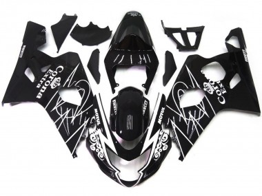 04-05 Estilo Negro Brillante Corona GSXR 600-750 Carenados Moto