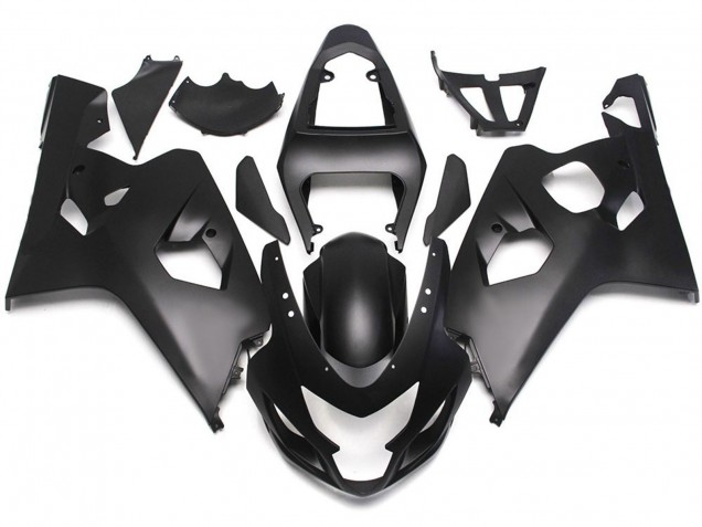 04-05 Estilo Negro Mate Con Calcomanías Rojas GSXR 600-750 Carenados Moto 04-05 Estilo Negro Mate Con Calcomanías Rojas GSXR 600-750 Carenados Moto
