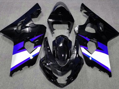 04-05 Negro Brillante & Azul GSXR 600-750 Carenados Moto