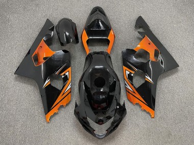 04-05 Negro Brillante & Naranja GSXR 600-750 Carenados Moto