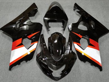 04-05 Negro Brillante & Naranja GSXR 600-750 Carenados Moto