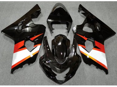 04-05 Negro Brillante & Naranja GSXR 600-750 Carenados Moto