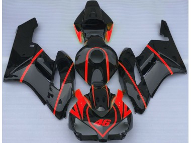 04-05 Negro Brillante & Rojo CBR1000RR Carenados Moto