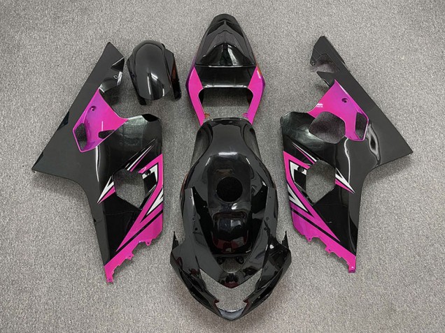 04-05 Negro Brillante & Rosa GSXR 600-750 Carenados Moto 04-05 Negro Brillante & Rosa GSXR 600-750 Carenados Moto