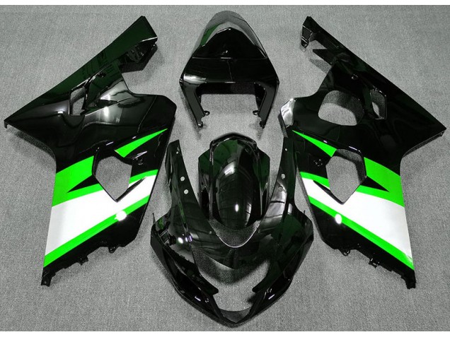04-05 Negro Brillante & Verde GSXR 600-750 Carenados Moto 04-05 Negro Brillante & Verde GSXR 600-750 Carenados Moto